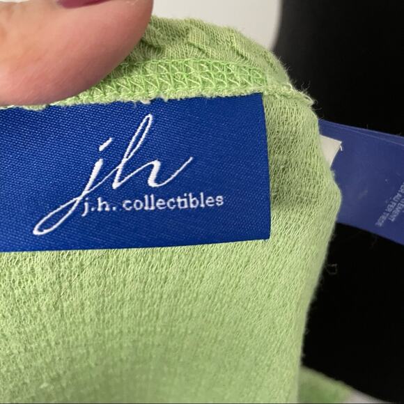j.h. Collectibles Cardigan Womens Size S Green Long Sleeve Cotton Blend Preppy - Picture 3 of 6